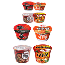 농심 큰사발라면 4종 (신라면 컵 114g 새우탕 컵 115g 오징어짬뽕 컵 115g 너구리 컵 111g) 각4개씩, 1세트