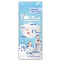 아텍스 하이가드 방역마스크 KF80 대형 대박이네 온가족마스크 화이트, 1개