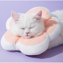 우아한클릭 소프트 방수 솜사탕 강아지 고양이 넥카라 반려동물, 핑크