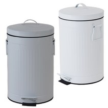 20L 엔틱 페달 휴지통 인테리어 무소음 쓰레기통, 엔틱 무광그레이 20L