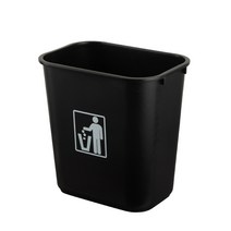 패블러스 슬림 사무실 화장실 사각 쓰레기통, 슬림 30리터 블랙 하부만, 1개