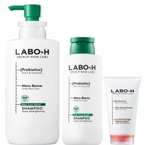 라보에이치 프로바이오틱스 탈모증상케어 샴푸 400ml + 두피강화샴푸 180ml + 트.트50ml 증정, 01_두피강화 400ml