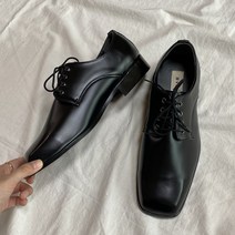 남자 키높이 스퀘어토 더비슈즈 로퍼 (2color)