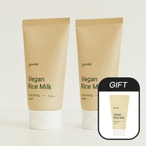 [1+1] 구달 비건 라이스 밀크 보습 크림 100ml+(증정)밀크보습크림 20ml, FREE