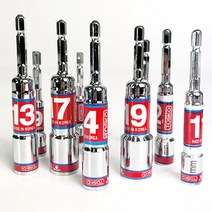 TOSKO 롱비트소켓 국산 육각 렌치 임팩 임팩용 드릴 너트 롱복 7mm ~ 19mm, 선택.9 - 17mm, 17mm