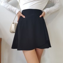 상상그이상 여성용 국내제작 히어로 치마바지 부드러운 폴리소재 랩디자인 뒷밴딩 바지안감 미니스커트 여성스러운 귀여운 데일리룩
