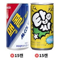 일화주식회사 탑씨 파인애플 190ml x 15p + 맥콜 190ml x 15p, 1세트