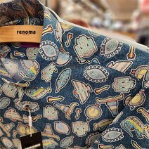 레노마 SH04 고퀄리티 면100% 이태리 수입 원단 LIBERTY)셰리프 프린트 슬림핏 긴팔 RLSSL1-143-NY-5555