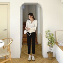 앤샵 여성용 보니타 세미 슬림핏 베이직 슬랙스 팬츠