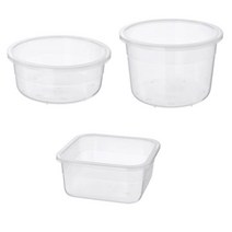 IKEA 365+ 식품보관용기 플라스틱 450 ml / 750ml, 사각750ml(303.591.77)