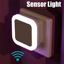 무선 LED 야간 조명 센서 미니 EU 미국 플러그 램프 어린이 방 침실 장식, US PLUG, YELLOW