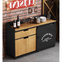 카페 반납대 셀프바 인더스트리얼 음료 수거함, 블랙 가로100x세로40x높이90