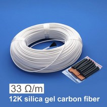 12K 33ohm/m 탄소 섬유 난방 케이블 10/20/30/50/100m 따뜻한 바닥 와이어, 02 30M Length 12K