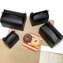 크라프트 선물상자 (특대 대 중 소) 선물포장 손잡이박스 어린이집답례품 수건포장 쿠키상자 마카롱상자 케이크 꽈배기상자 빵포장박스 떡상자, 3. 블랙 선물상자 (중)