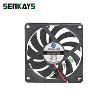 8010 80MM 80 10MM DC 5V 12V 24V 초박형 USB 냉각 팬 컴퓨터 CPU 노트북 2 핀, 12V 3000RPM_Sleeve Bearing