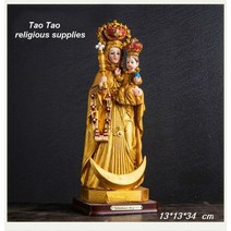 성모마리아 성모마리아상 목걸이 황금 성모 마리아 예수 기독교 베네딕틴 스님 Almudena 신자 교회 용품, 03 c