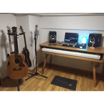 편곡가작업테이블 스튜디오 음악 믹싱 원목데스크 DIY, 조립 170x65x85 서랍 159x18