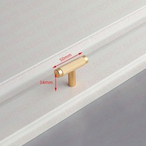 NAIERDI-구리 골드 가구 손잡이 알루미늄 합금 T-바 널링 반짝이는 캐비닛 손잡이 서랍 손잡이 옷장 문 당김용, 01 Single hole