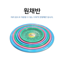 원형채반 (색상랜덤) 플라스틱원형채반 물빠짐거치대, 분홍색