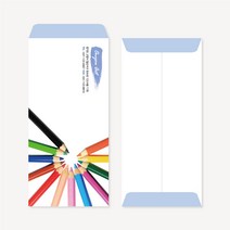 미술 학원 규격 소봉투 공지 안내 학원비 돈 제작 출력 컬러 인쇄 디자인 체크 줄레자크, 체크레쟈크110g 약500매, 봉투양면테이프