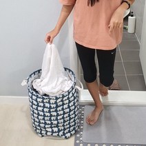 오너클랜 린넨 장난감정리함 패브릭 바스켓 북극곰_W99D830