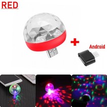 무대 조명 무선 원격 제어 led 연기 기계 무대 효과 2022 LED USB 디스코 DJStage 자동차 라이트 휴대용 가, 15 RED Android_01 1PCS