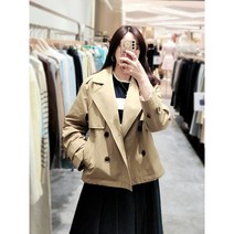 [시스티나](하남점) 플랩 더블 숏 트렌치코트