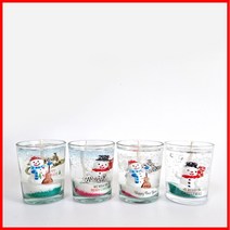 (5온즈 4개만들기) 겨울눈사람-크리스마스 양초 젤캔들 키트 만들기(150ml/4), 유칼립투스, 핑크