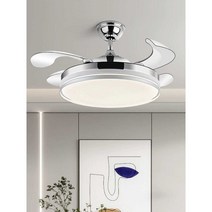 실링팬 캠핑 소형 천장형 미니 무선, 골드36인치-백색광-리모콘