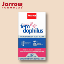 Jarrow Formulas 자로우 포뮬러스 프로바이오틱스 펨 도필러스 10억 여성 유산균, 60정, 1개