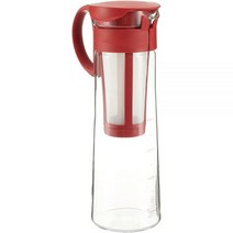 Hario Mizudashi 콜드 브루 커피 포트 콜드 브루 커피 메이커 1000mL 브라운, 1000 ml, Red