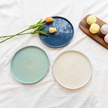 코스타노바 new파이접시 21cm (화이트 아쿠아 블루), 1개