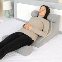 역류성식도염 베개 위산 역류 방지 웨지필로우 붓기, 삼각패드 + 미끄럼방지베개 + 헤드레스트, 빨간색