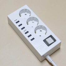 라이너스 USB 6포트 장착 멀티탭 16A멀티콘센트, 3구1.5M