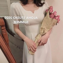 셀프 미니 웨딩 돌잔치 원피스 피로연 화이트 원피스