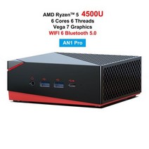 미니pc AMD-라이젠 R5 3750H R7 2700U 미니 PC 베가 10 그래픽 포함 4K UHD Nvme SSD 데스크탑 게임용 컴, 02 16G RAM 512 SSD_01 미국, 04 AN1 Pro R5 4500U