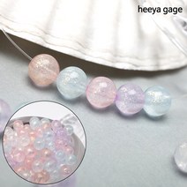 히야가게 오팔 펄 볼 비즈 8mm, 옐로우(30개)