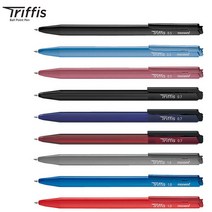 (모나미) 트리피스 볼펜 0.5 0.7 1.0mm Triffis 노크식 삼각 볼펜 (12자루x1타), 0.5mm 블랙(12자루), 1개