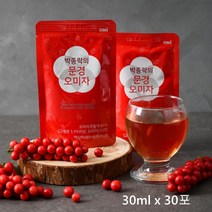 문경 오미자 즙 원액 엑기스 국내산 100% 생 생과 열매 추출물 액기스 오미자차 무설탕 무첨가 농축액 효능 추천 선물세트, 1세트, 80ml x 30포