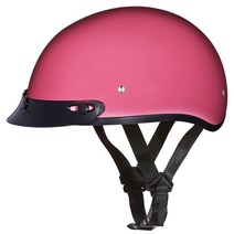 Daytona Helmets 하프 스컬 캡 오토바이 헬멧 - DOT 승인 무광택 블랙 M 바이저 포함, Hi-Gloss White