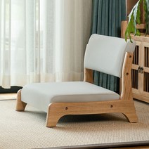 좌식 의자 일본식 낮은 체어 등받이 원목 원룸 거실, 나무 의자 그린