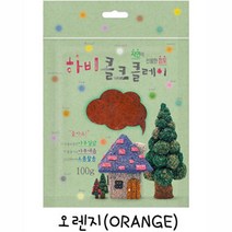 핸디몰 장승만들기(2개세트) 종이장승 얼쑤장승 솟대부조꾸미기, 콜크클레이100g-오렌지