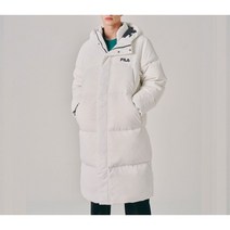 [국내매장판] 휠라 유니 에센셜 롱다운 자켓 남녀공용 덕다운 점퍼 롱패딩 화이트 FS2DJE4103X_OWH