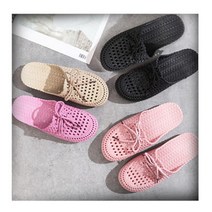 보세슬리퍼 여름 여성 사무실 회사용 외출용 가벼운 말랑한 젤리 비올때 물놀이용 슬리퍼, 핑크