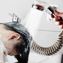 애견샤워 녹제거 2모드전환 수압조절 세면대 샤워기 다이소 욕실청소 다용도샤워기, B시각