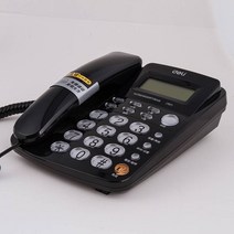 유선 가정용 787 크리스탈 버튼 좌식 고정 유무선전화기, T02-블랙