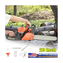 엔진톱 58CC 8500rpm 20' 바 가솔린 전기톱 휘발유 가스 구동 엔진 목공, 1개