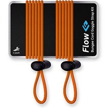 Flow Goggle Strap Kit (2-Pack) - Replacement Bungee Cord Straps for Swim Goggles - Solid Colors (Sol, 1, Solid Bright Orange
