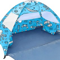 Ocean World 해변 텐트 for 어린이용 and 가족 | 3~4인용 썬쉘터 썬세이드 UPF 50+ UV 방지 PU800 방수 캐노피 카바나| or 캠핑