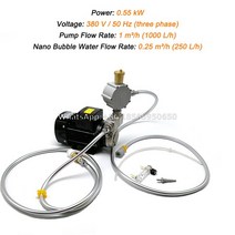 220/380V 550/750W 1 m3/h 1000 마이크로 나노 버블 발생기 가스 액체 혼합 워터 펌프 (액세서리 포함) 익, 04 0.55KW 380V Nano